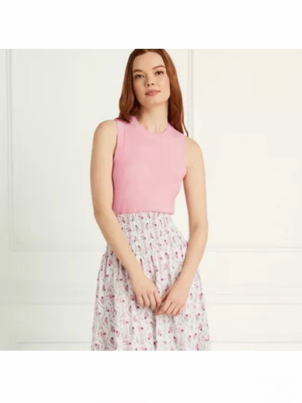 NWT Hill House The Audrey Sweater Shell in Candy Pink